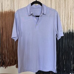 Lilac Walter Hagen striped short sleeve polo; good condition